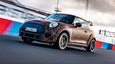 All-electric Mini John Cooper Works front 3/4